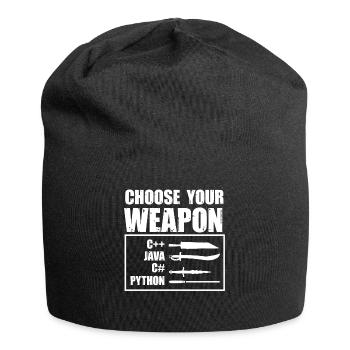 Python-Programmierung, Programmierer, Coder - Jersey-Beanie - Schwarz - Vorne
