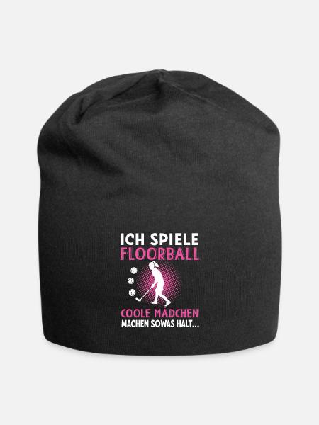 Floorball Floorballspielerin Floorballverein Sport - Jersey-Beanie - Schwarz