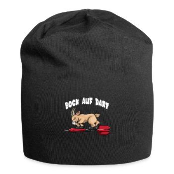 Bock auf Dart Dartspieler Dartscheibe Ziege Dart - Jersey-Beanie - Schwarz - Vorne
