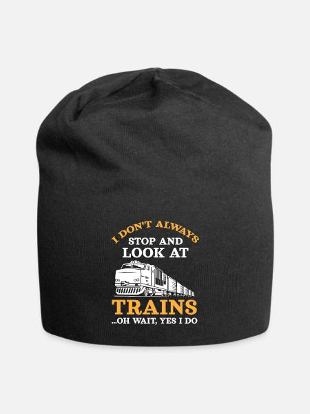 Trains, train, train lovers - Jersey Beanie - black