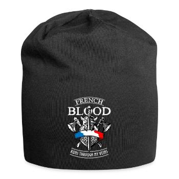 French Blood Flows Through My Veins - Jersey Beanie - black - Front