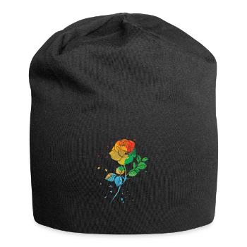 Rose Roses Rose Garden Jardinier - Bonnet en jersey - noir - Devant