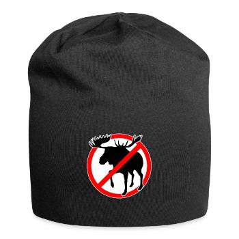 no moose allowed. Moose forbidden - Jersey Beanie - black - Front