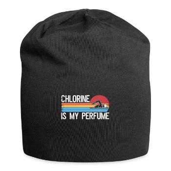 Funny Swimming Swimmer Chlorine Is My Perfume - Jersey Beanie - black - Front