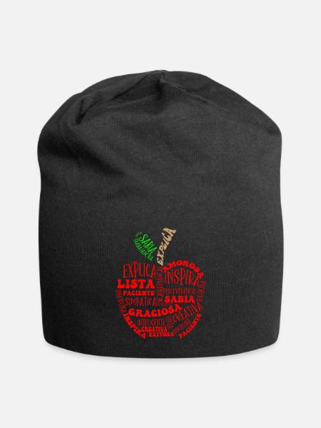 Spanischlehrer, Spanisch Lernen - Jersey-Beanie - Schwarz