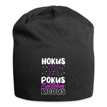 Hokus Pokus Sektchen Modus , Sekt - Jersey-Beanie - Schwarz - Vorne