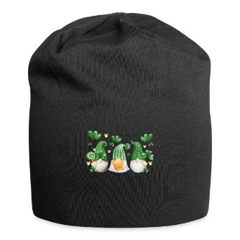 Gnome Irish Lucky Beer Drinking - Jersey Beanie - black - Front