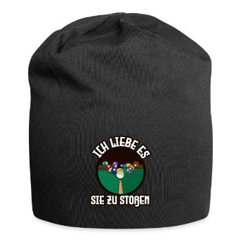 Joueur de billard snooker balles pousser billard billard piscine - Bonnet en jersey - noir - Devant