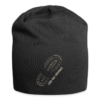 Hinterlasse Nur Fußspuren, Naturliebhaber - Jersey-Beanie - Schwarz - Vorne