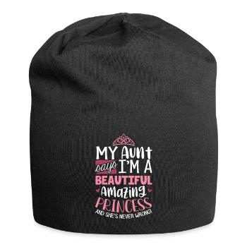Pour nièce de tante - Bonnet en jersey - noir - Devant