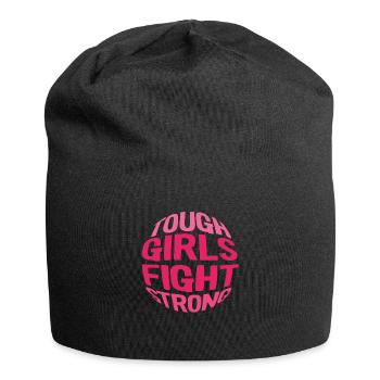 Cancer du sein - Bonnet en jersey - noir - Devant