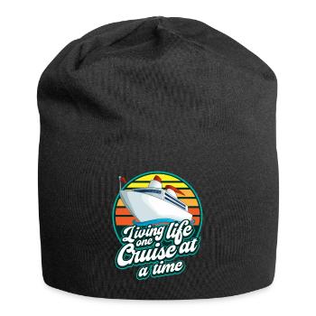 Kreuzfahrt, Schiffe, Urlaub Auf Einem Schiff - Jersey-Beanie - Schwarz - Vorne