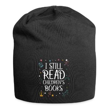 I still read children's books, readers, books - Jersey Beanie - black - Front