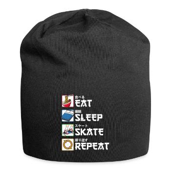 Eat Sleep Skate Répéter le cadeau esthétique japonais - Bonnet en jersey - noir - Devant