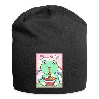 Cottagecore Aesthetic Kawaii Frog Ramen Gesche - Jersey Beanie - black - Front