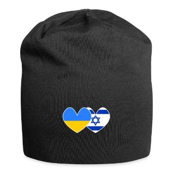 Ukraine and Israel support - Jersey Beanie - black - Front