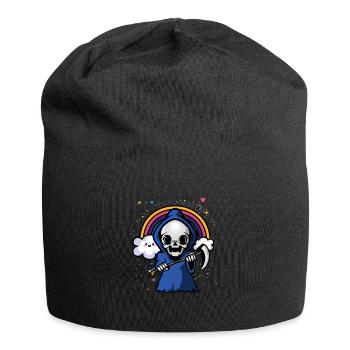 Retro Gothic Vintage Goth Okkult - Jersey-Beanie - Schwarz - Vorne