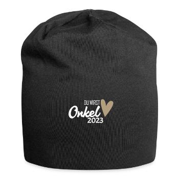 Onkel 2023 - Onkel werden - Jersey-Beanie - Schwarz - Vorne