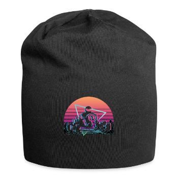 Go Kart Racing Vaporwave Aesthetic Retro - Jersey Beanie - black - Front