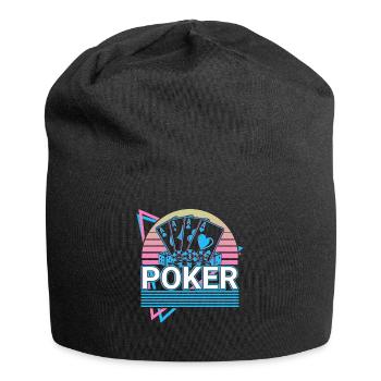 Cadeau Rétro Poker - Bonnet en jersey - noir - Devant