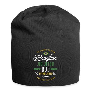 BJJ Brazilian Jiu Jitsu - Jersey-Beanie - Schwarz - Vorne