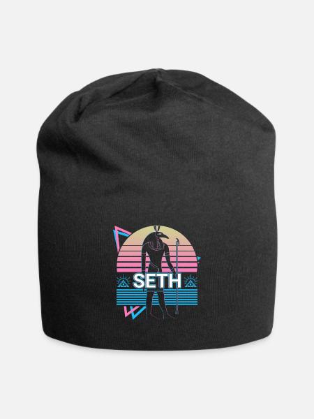 Seth Dieu Égyptien Egypte Cadeau - Bonnet en jersey - noir
