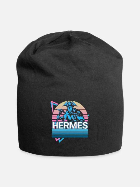 Hermès Dieu grec de la vitesse Gesch - Bonnet en jersey - noir