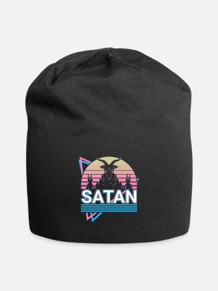 Baphomet Ziege Satan Pentagramm Okkultes Satanisch - Jersey-Beanie - Schwarz