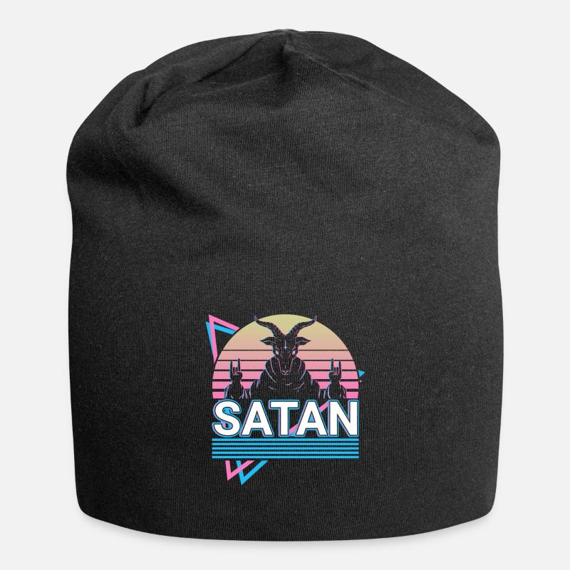 Baphomet Ziege Satan Pentagramm Okkultes Satanisch - Jersey-Beanie - Schwarz