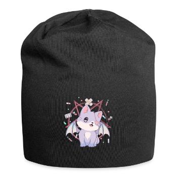 Kawaii Cat Pastel Goth Yami Kawaii Pentagramme G - Bonnet en jersey - noir - Devant