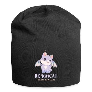 Kawaii Cat Dragocat Je suis en fait un dragon - Bonnet en jersey - noir - Devant
