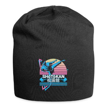 Shotokan Karate Japanische Kampfsportarten Retro - Jersey-Beanie - Schwarz - Vorne