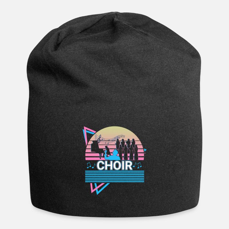 Chorgesang Retro - Jersey-Beanie - Schwarz