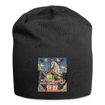 Kaiju Einhorn Japanische Ästhetik Kaijin - Jersey-Beanie - Schwarz - Vorne