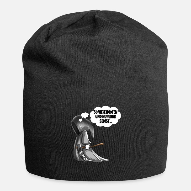 So viele Idioten und nur eine Sense Sensenmann - Jersey-Beanie - Schwarz