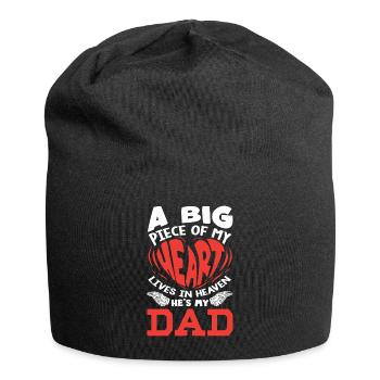 Peace of My Heart Is In Heaven, Papa Mourning - Jersey Beanie - black - Front