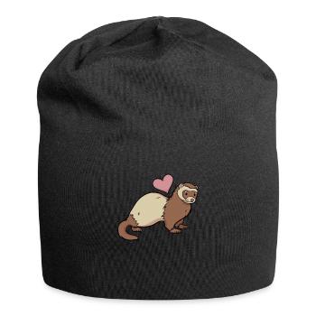 Frettchen - Jersey-Beanie - Schwarz - Vorne