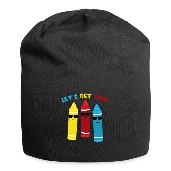 Wachsmalstifte Kreide Bleistift Malen - Jersey-Beanie - Schwarz - Vorne