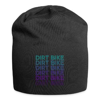 Dirt Bike Motocross Dirt Biking Biker Retro - Jersey-Beanie - Schwarz - Vorne