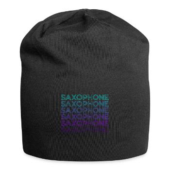 Saxophonspieler Saxophonist Saxist Sax Retro - Jersey-Beanie - Schwarz - Vorne