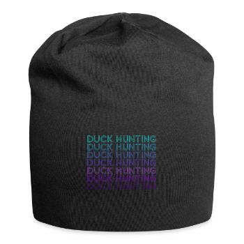 Duck Hunting Hunter Retro - Jersey Beanie - black - Front