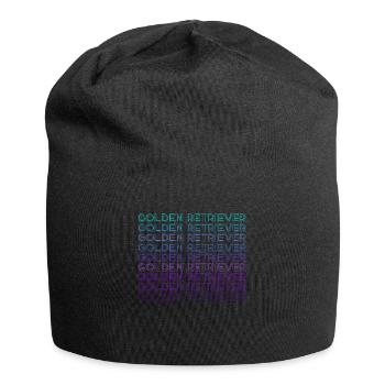 Golden Retriever Retro - Jersey Beanie - black - Front