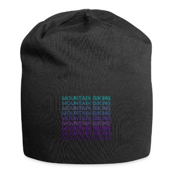 Mountain Biking MTB Biker Retro - Jersey Beanie - black - Front