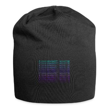 Fliegendes Spaghettimonster Pastafari FSM Retro - Jersey-Beanie - Schwarz - Vorne