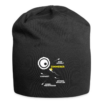 Zimmerer Zimmermann Zimmerei Carpenter Carpentry - Jersey-Beanie - Schwarz - Vorne