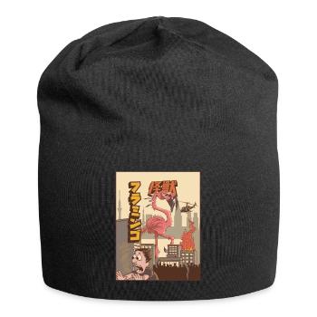 Kaiju Flamingo Japanisches Monster Geschenk - Jersey-Beanie - Schwarz - Vorne