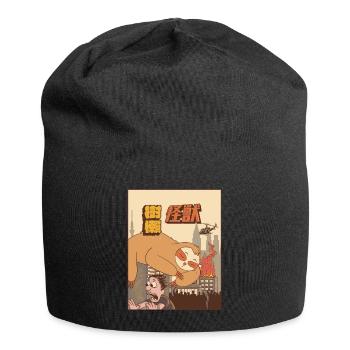 Kaiju Faultier Japanisches Monster Geschenk - Jersey-Beanie - Schwarz - Vorne