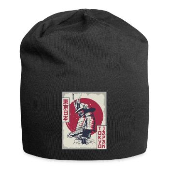 Samurai Tokyo Japan Japanese Aesthetics Gift - Jersey Beanie - black - Front