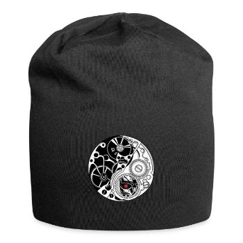 Cyborg Ying Yang Cyber Punk Yin Yang Cyber Geschen - Jersey-Beanie - Schwarz - Vorne