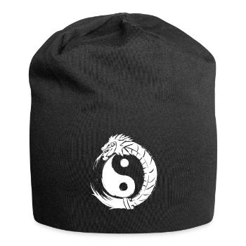 Quetzalcoatl Ying Yang Ancient Aztec Serpent - Jersey Beanie - black - Front